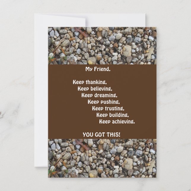 Encouragement Man Flat Greeting Card (Front)