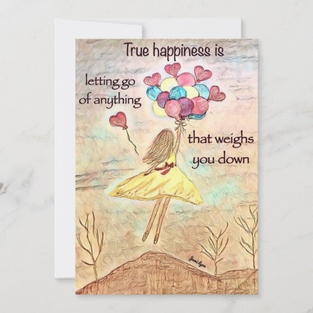 Encouragement notecard Happiness greeting cards (Front)