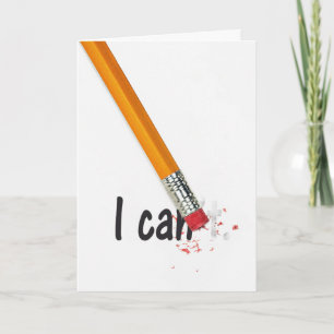 Encouragement Pencil Eraser Card