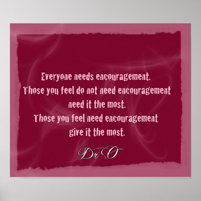 Encouragement Poster (Front)
