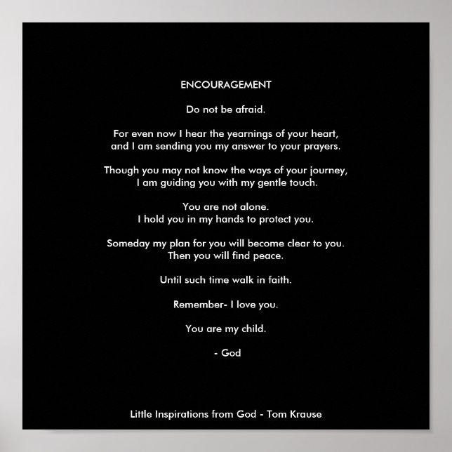 ENCOURAGEMENT POSTER (Front)