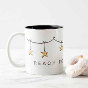 Encouragement Reach For The Stars Two-Tone Coffee Mug