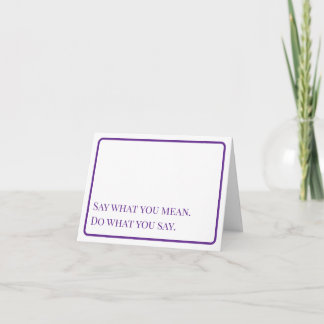 Encouragement: Say and Do Notecard