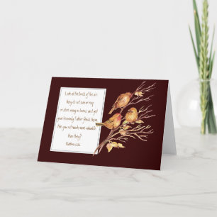 Encouragement Scripture, Matthew 6:26, Card