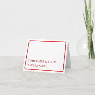 Encouragement: Smile Notecard