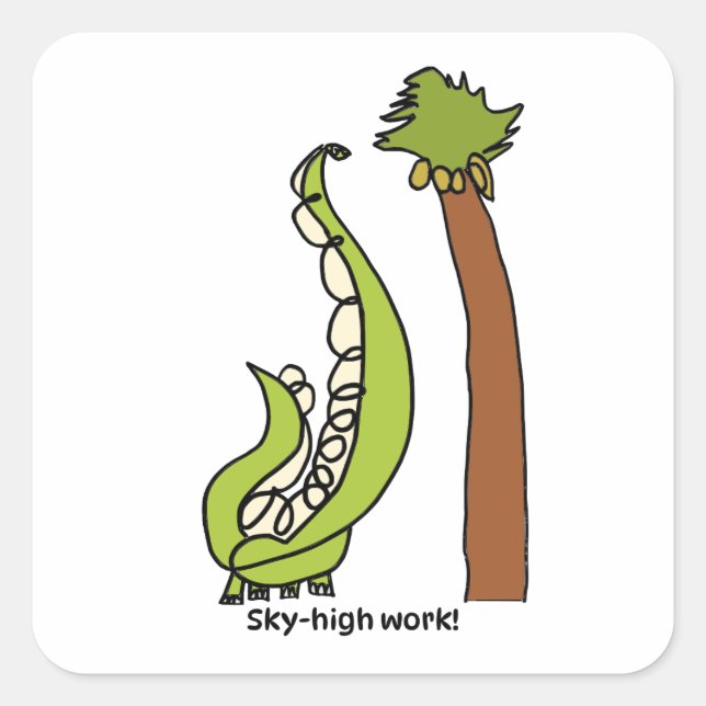 Encouragement Sticker for Kids - Brachiosaurus (Front)