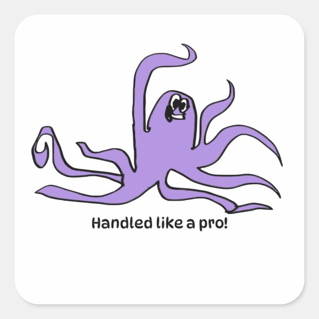 Encouragement Sticker for Kids - Octopus (Front)
