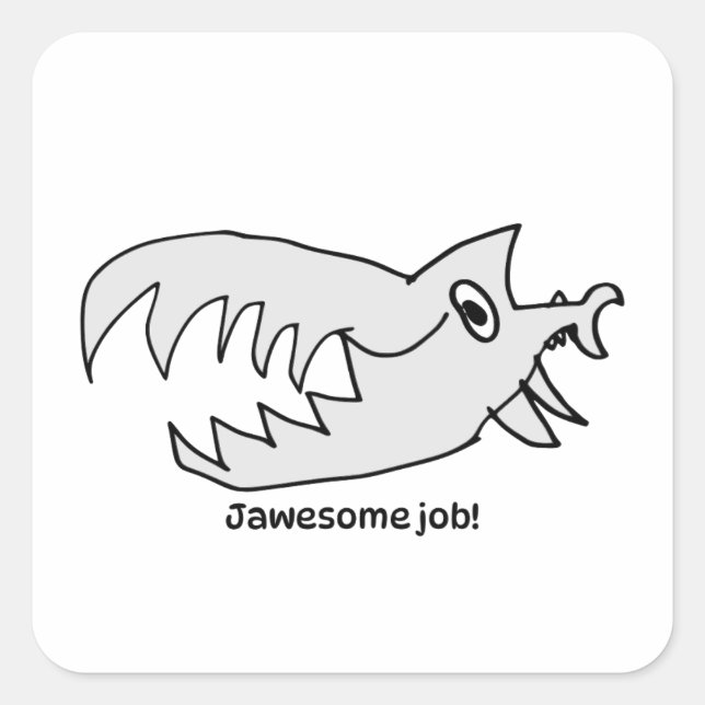 Encouragement Sticker for Kids - Shark (Front)
