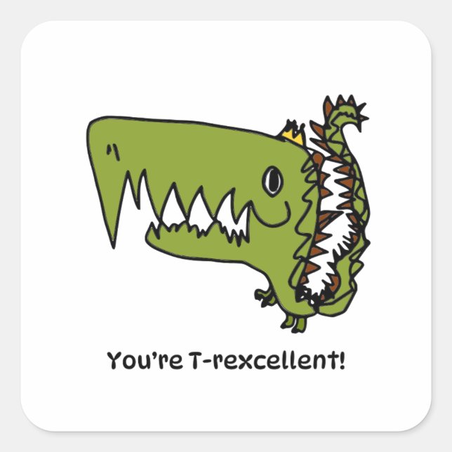 Encouragement Sticker for Kids - T-rex (Front)