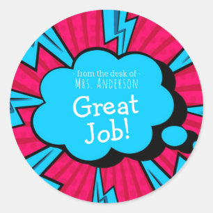 Encouragement Sticker Teachers Name