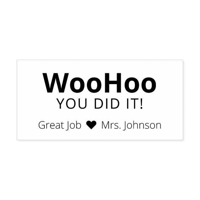 Encouragement WooHoo Personalised Teachers Self-inking Stamp (Design)
