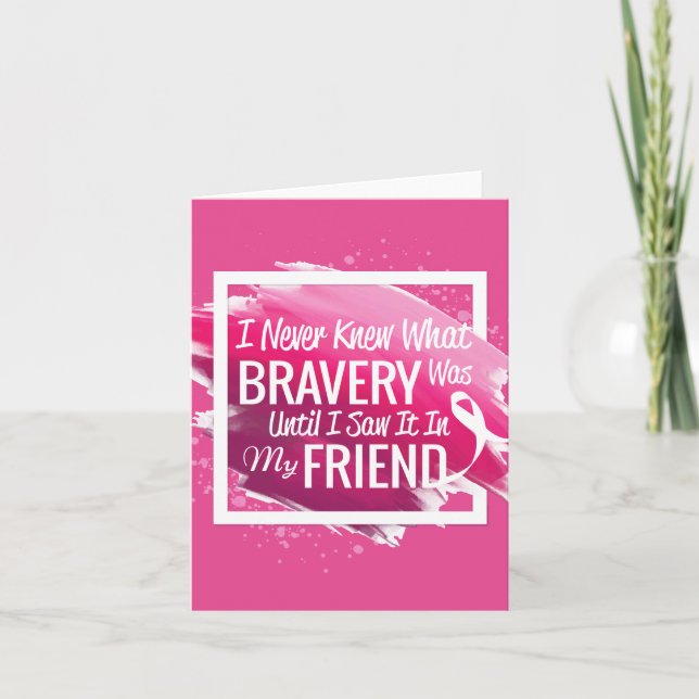 Encouragement words for a brave friend with cancer card (Front)