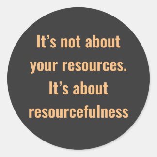 Encouragement words  with simple text on  classic round sticker