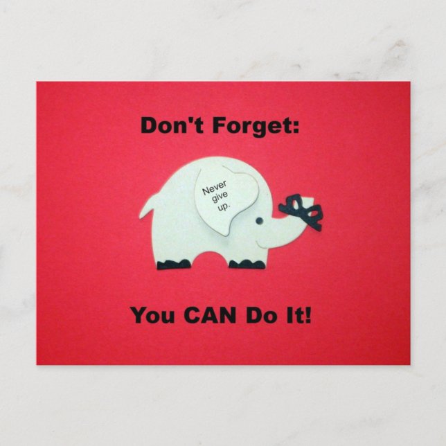 Encouragement: You can do it! Postcard (Front)