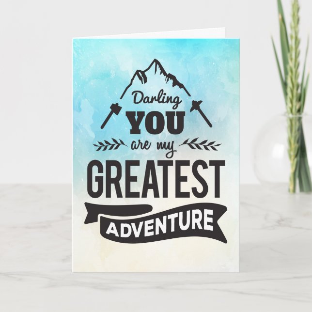 Encouragement - You're my Greatest Adventure Card (Front)