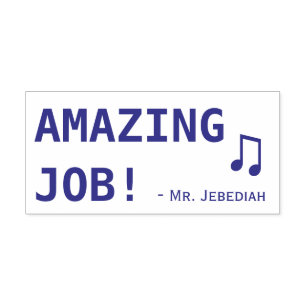 Encouraging "AMAZING JOB!" Marking Rubber Stamp