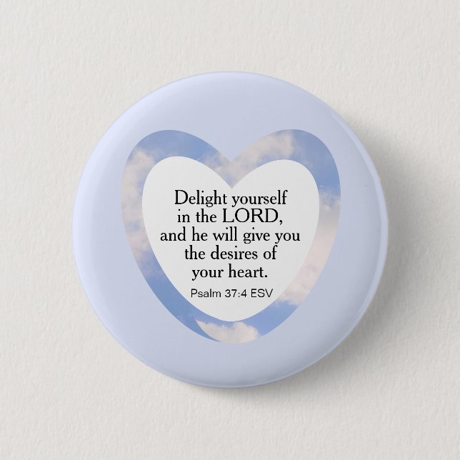 Encouraging and Uplifting Light Blue Bible Verse 6 Cm Round Badge (Front)