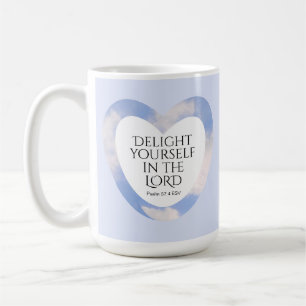 Encouraging and Uplifting Light Blue Bible Verse Coffee Mug