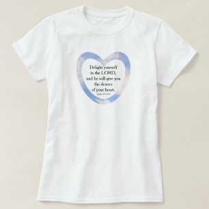 Encouraging and Uplifting Light Blue Bible Verse T-Shirt