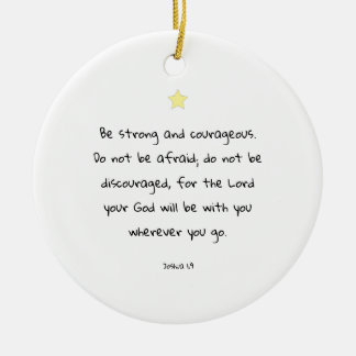 Encouraging Bible Verse Christmas Gift Ceramic Tree Decoration
