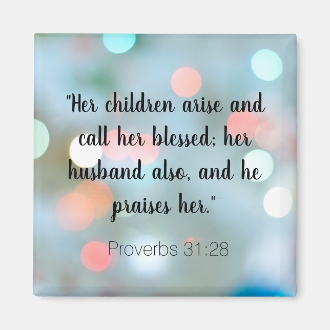 Encouraging Bible Verse Proverbs 31 Christian Magnet (Front)