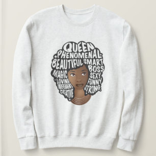 Encouraging Black Women, Natural Hair Beauty Sweatshirt