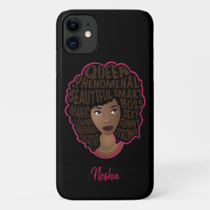 Encouraging Black Women, Natural Hair, Black iPhone 11 Case