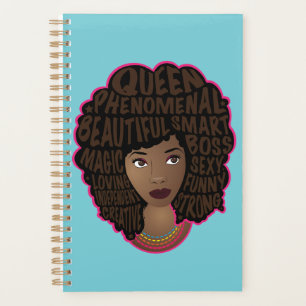 Encouraging Black Women, Natural Hair, Blue Planner