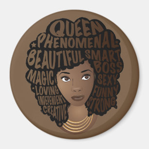Encouraging Black Women, Natural Hair, Brown Magnet