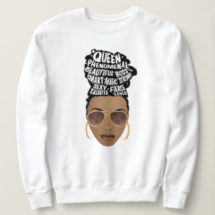 Encouraging Black Women, Natural Hair Bun Sweatshirt