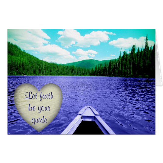 Encouraging Card "Let Faith be Your Guide" Canoe