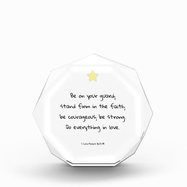 Encouraging Christian Faith Bible Verse Quote Gift Photo Block (Front)