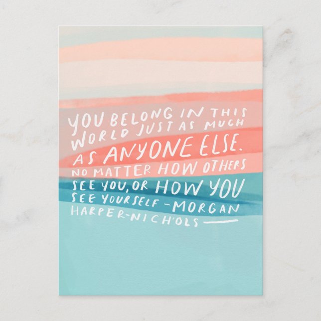 encouraging colourful art postcard (Front)