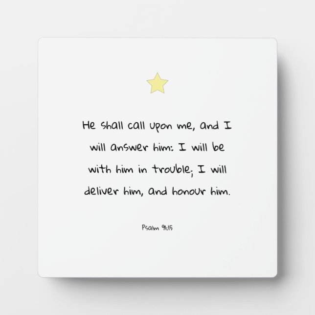 Encouraging Comforting Bible Quote Blessing Faith Plaque (Front)