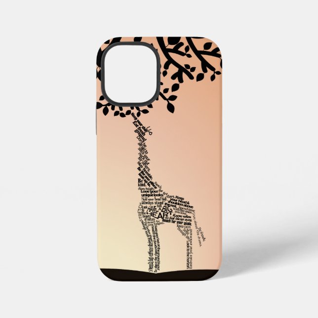 Encouraging Giraffe Phone Case (Back)