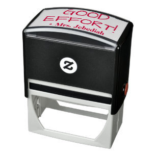 Encouraging "GOOD EFFORT!" + Custom Teacher Name Self-inking Stamp