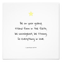 Encouraging Motivational Faith Bible Quote Poster