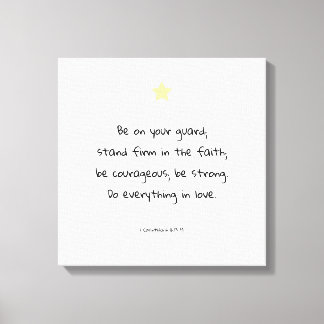 Encouraging Motivational Faith Bible Verse Quote Canvas Print