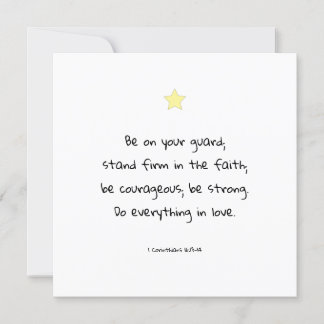 Encouraging Motivational Faith Bible Verse Quote Holiday Card