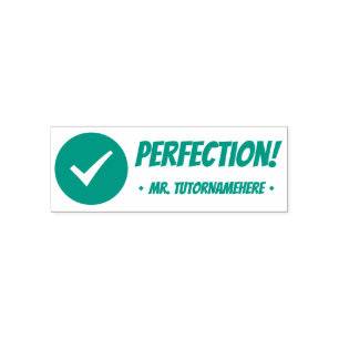 Encouraging "Perfection!" Feedback Rubber Stamp