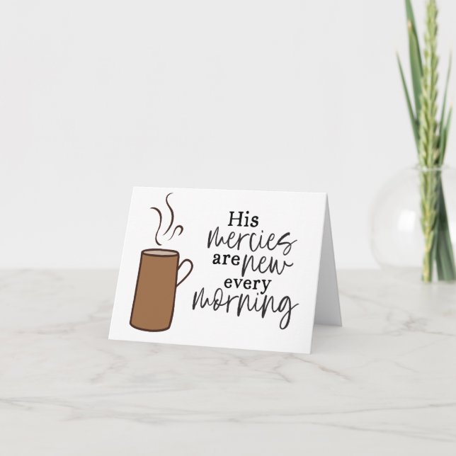 Encouraging religious Bible Verse Coffee card (Front)