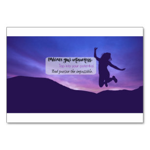 Encouraging Reminder for Teen Girls Table Number