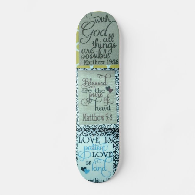 Encouraging Scripture Skateboard (Front)