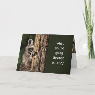Encouraging Scripture with Cute Racoon Card