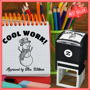 Encouraging "Well Done" Custom Teacher Feedback Self-inking Stamp