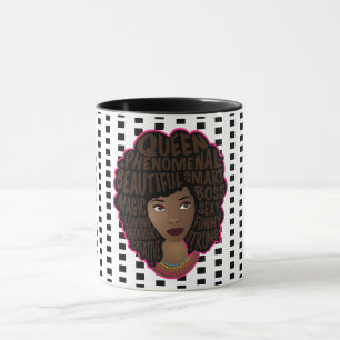 Encouraging Women   Black & White Polka Dots Mug