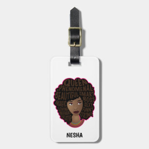 Encouraging Women Enjoy the Journey, Black & White Luggage Tag