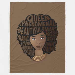 Encouraging Women, Melanin Fleece Blanket