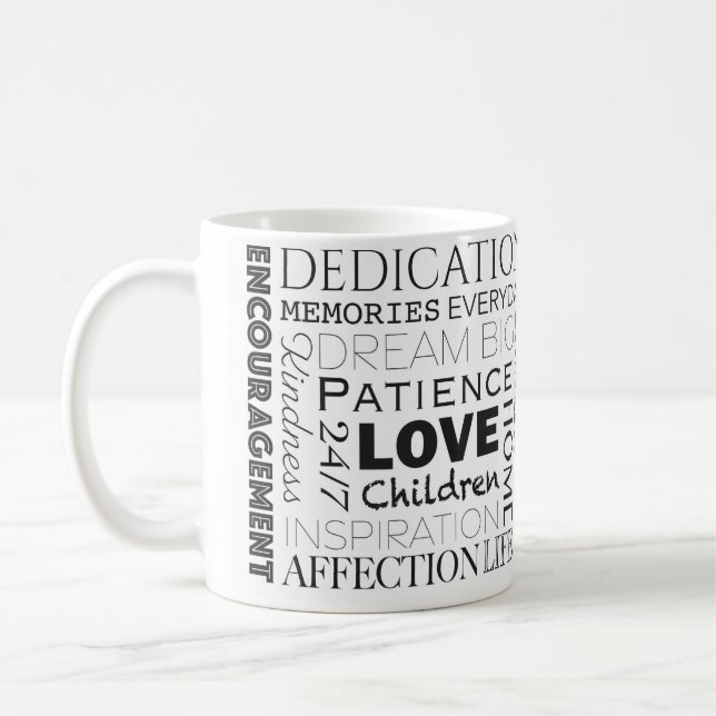 Encouraging Word Collage  Coffee Mug (Left)