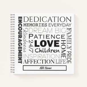 Encouraging Word Collage Notebook